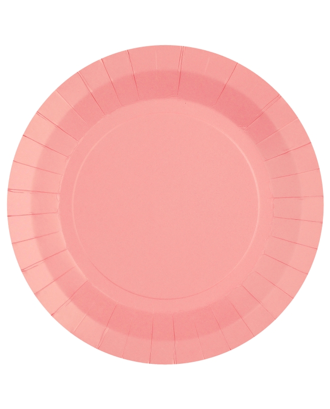 Platos redondo grande Rosa 22.5cm fibra natural 290gr/m2 ***OFERTA DTO NO ACUMULABLE