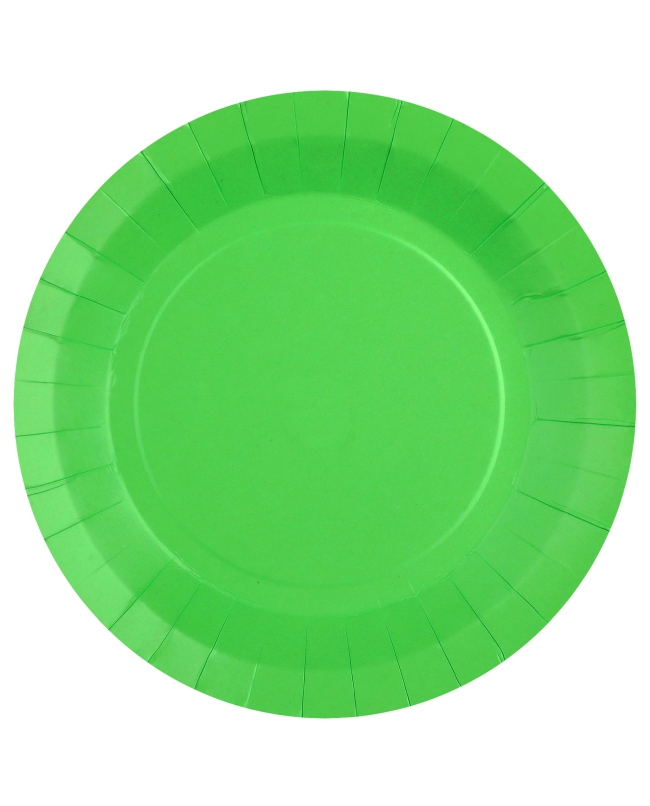 Platos redondo grande Verde Manzana 22.5cm fibra natural 290gr/m2 ***OFERTA DTO NO ACUMULABLE