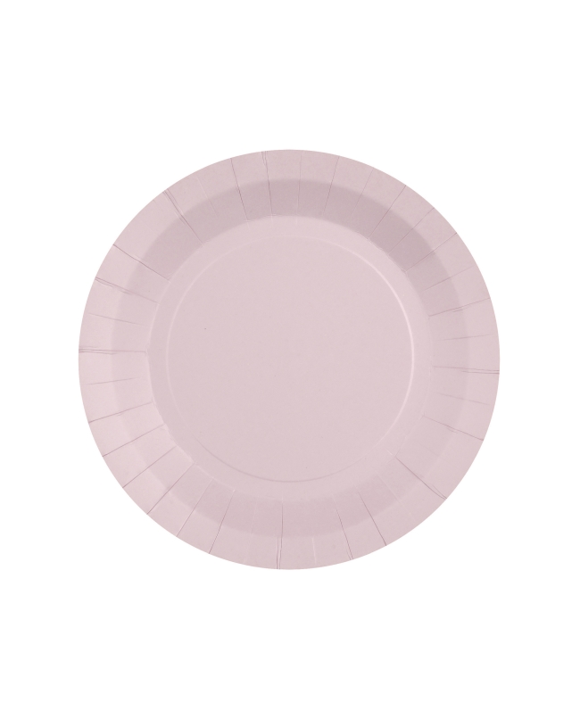 Platos redondo peque&ntilde;o Rosa Claro 17.5cm fibra natural 290gr/m2 ***OFERTA DTO NO ACUMULABLE
