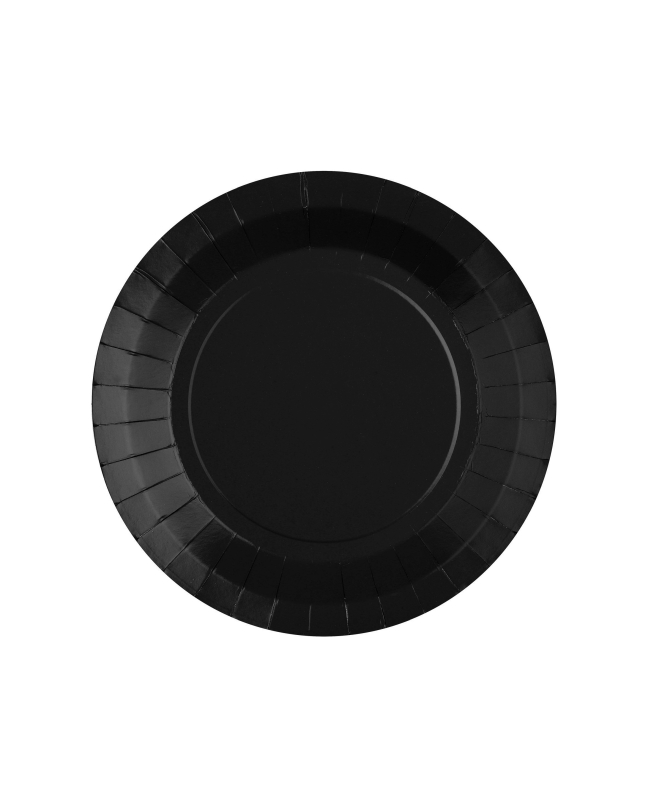 Platos redondo peque&ntilde;o Negro 17.5cm fibra natural 290gr/m2 ***OFERTA DTO NO ACUMULABLE