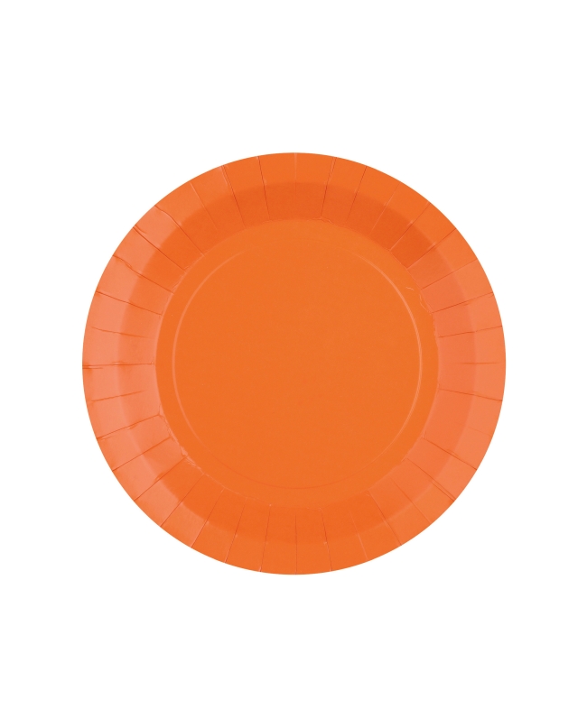 Platos redondo peque&ntilde;o Naranja 17.5cm fibra natural 290gr/m2 ***OFERTA DTO NO ACUMULABLE