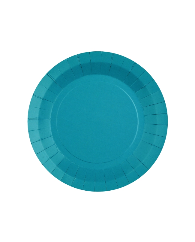 Platos redondo peque&ntilde;o Azul Agua 17.5cm fibra natural 290gr/m2 ***OFERTA DTO NO ACUMULABLE