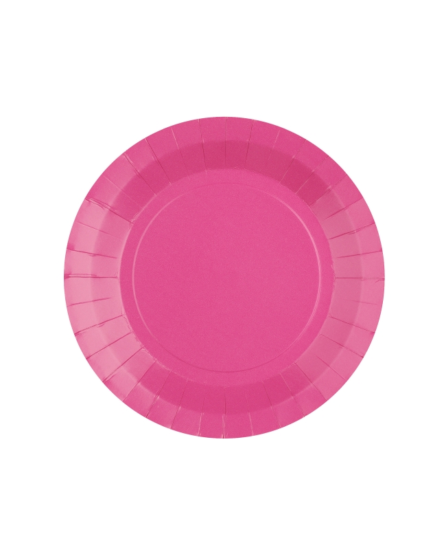 Platos redondo peque&ntilde;o Rosa Caramelo 17.5cm fibra natural 290gr/m2 ***OFERTA DTO NO ACUMULABLE