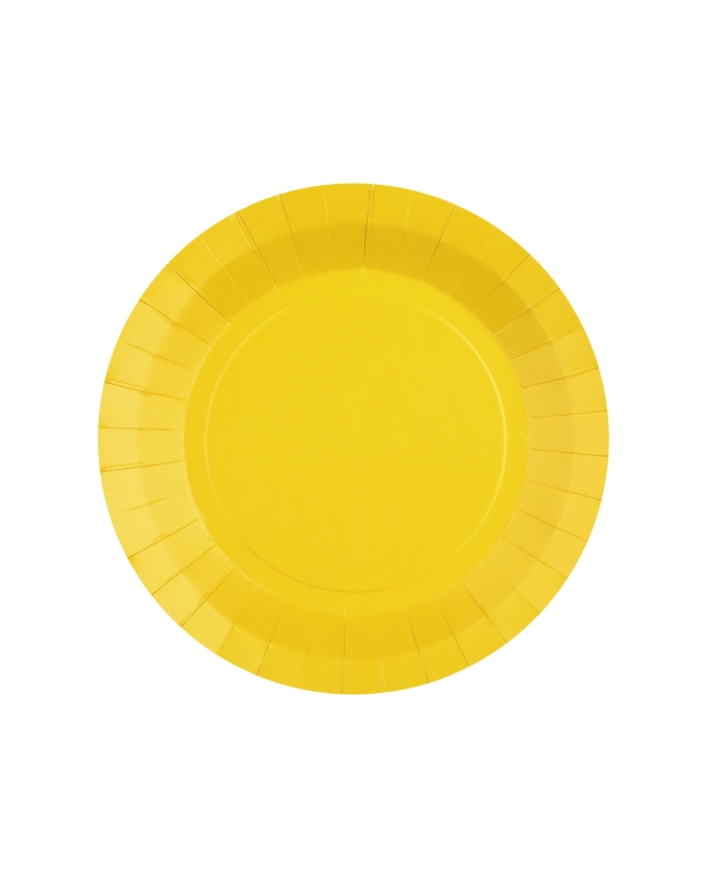 Platos redondo peque&ntilde;o Amarillo 17.5cm fibra natural 290gr/m2 ***OFERTA DTO NO ACUMULABLE