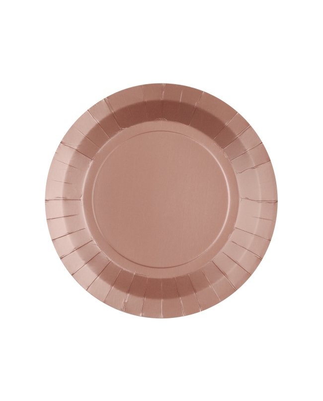 Platos redondo peque&ntilde;o Oro Rosado 17.5cm fibra natural 290gr/m2 ***OFERTA DTO NO ACUMULABLE
