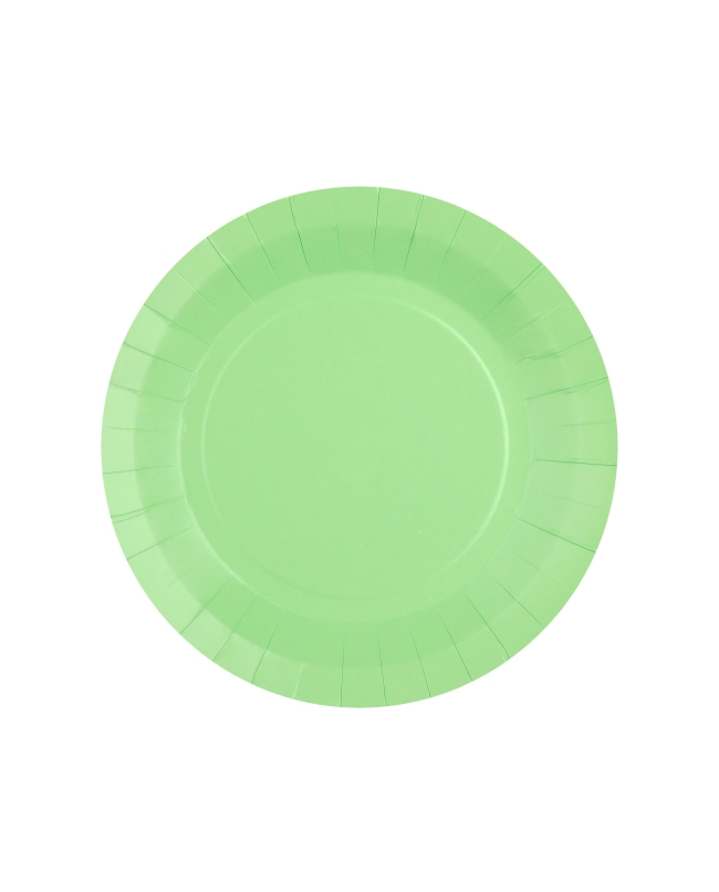 Platos redondo peque&ntilde;o Verde Menta 17.5cm fibra natural 290gr/m2 ***OFERTA DTO NO ACUMULABLE