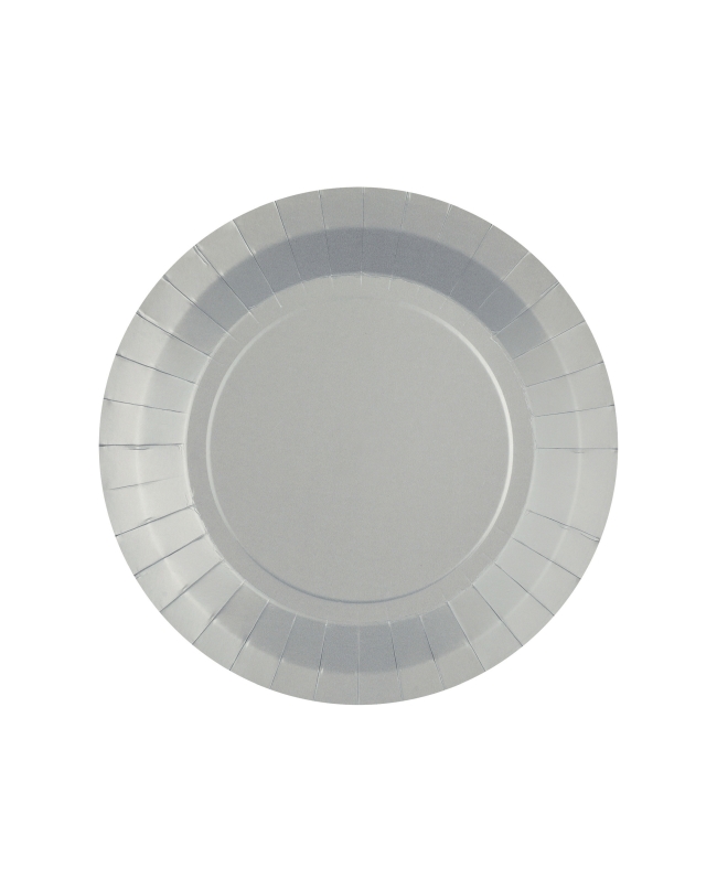 Platos redondo peque&ntilde;o Plata 17.5cm fibra natural 290gr/m2 ***OFERTA DTO NO ACUMULABLE