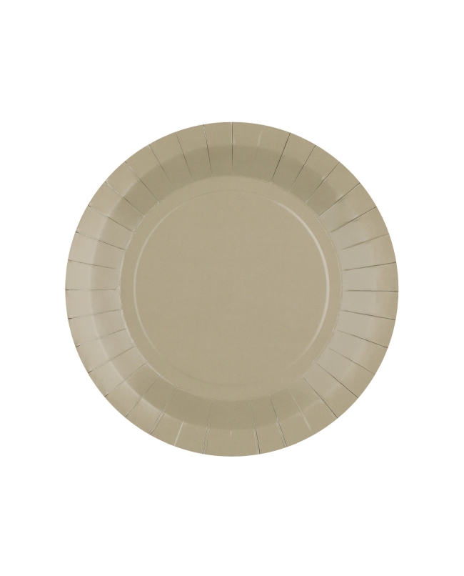 Platos redondo peque&ntilde;o Marron Gris Topo Topo 17.5cm fibra natural 290gr/m2 ***OFERTA DTO NO ACUMULABLE