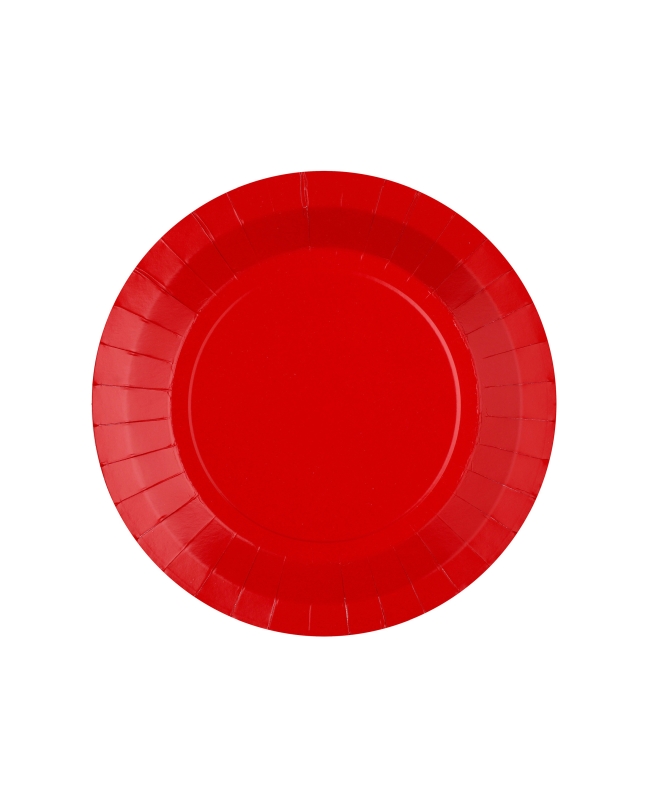 Platos redondo peque&ntilde;o Rojo 17.5cm fibra natural 290gr/m2 ***OFERTA DTO NO ACUMULABLE