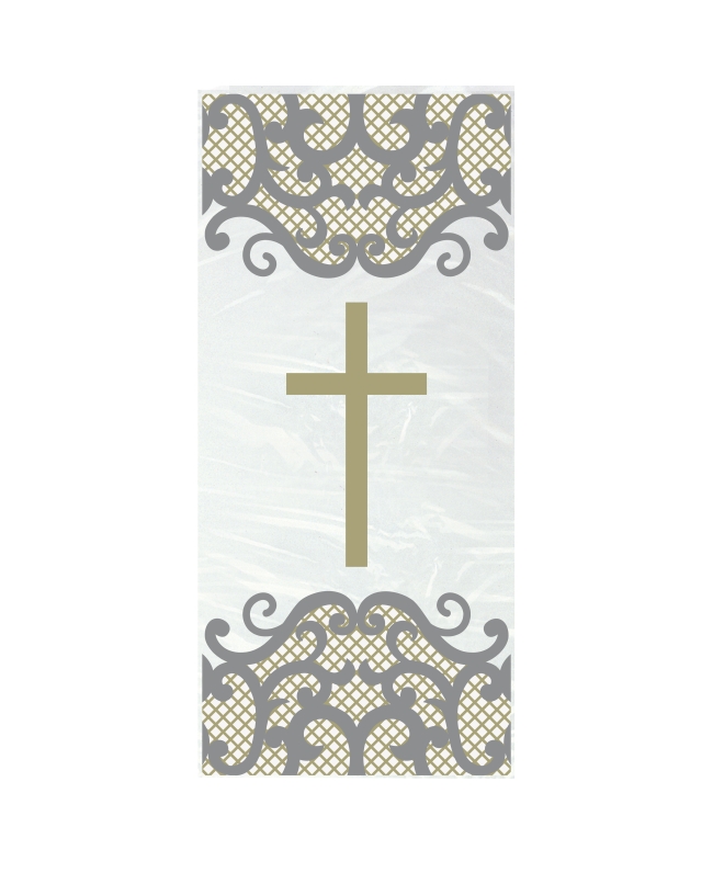 Bolsas Celofan Comunion Cruz Oro 12,5 X 27,5cm