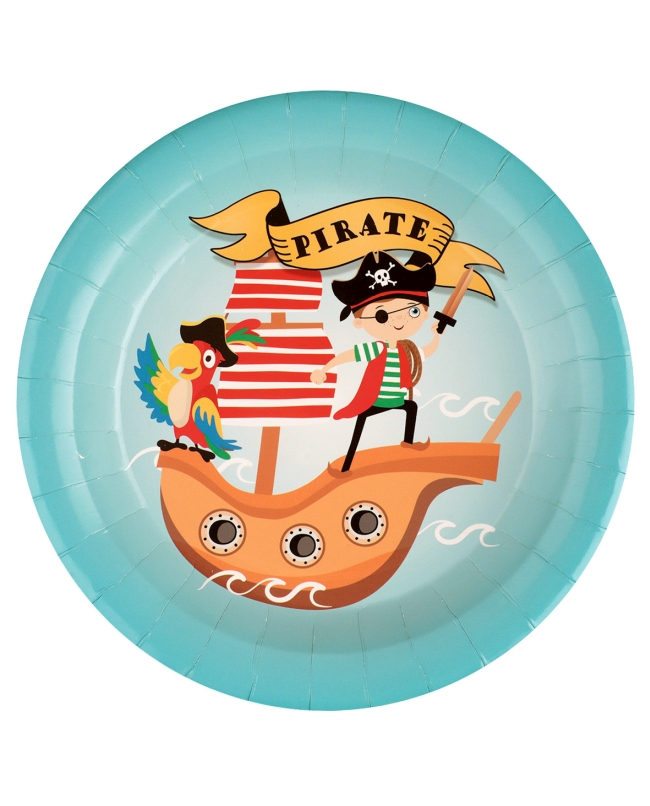 Platos Pirata 22.5cm Carton ***OFERTA DTO NO ACUMULABLE