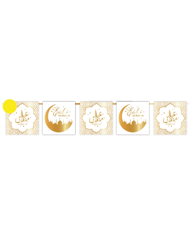 Guirnalda Eid Mubarak Dorado 15 X 15cm / 500cm Carton ***OFERTA DTO NO ACUMULABLE