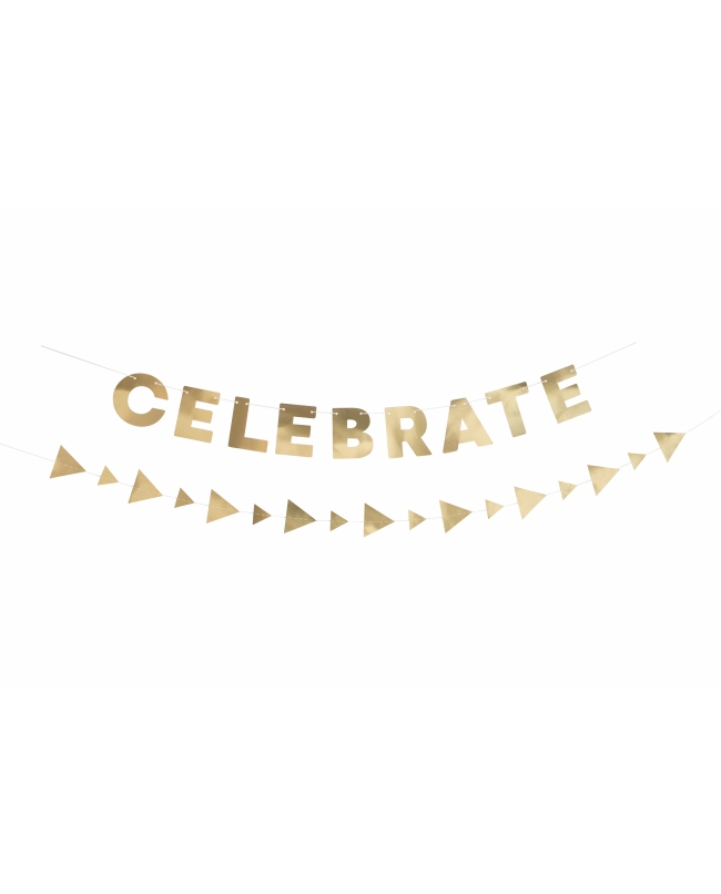 Guirnaldas Celebrate Oro Papel