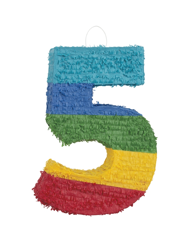 Piñata Numero 5 Multicolor 53cm