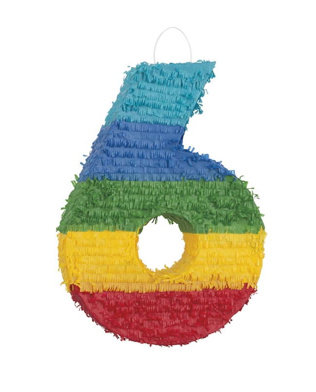 Piñata Numero 6 Multicolor 53cm