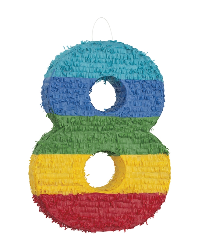 Piñata Numero 8 Multicolor 53cm