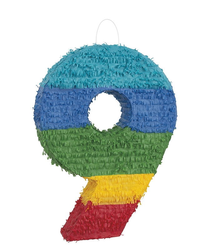 Piñata Numero 9 Multicolor 53cm