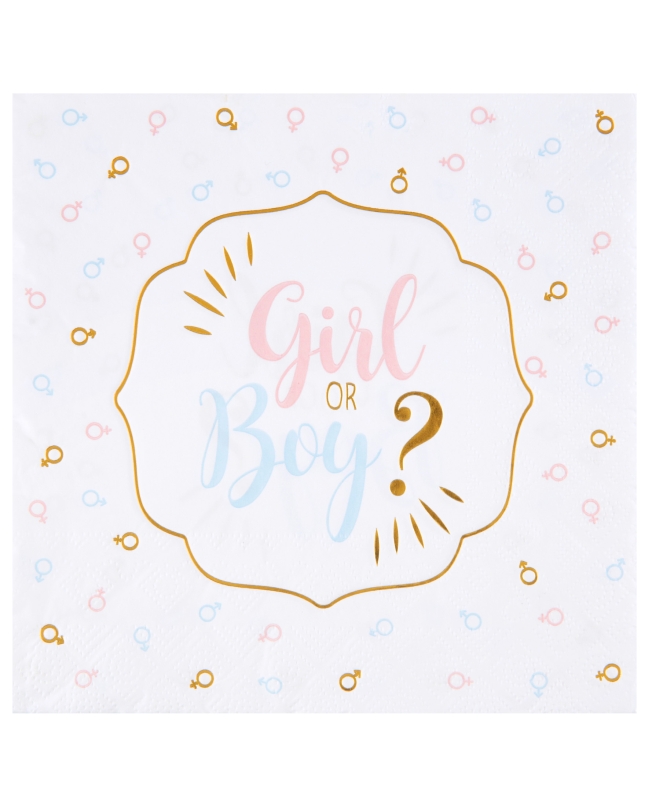 Servilletas Girl Or Boy 33 X 33cm Papel 3 Capas ***OFERTA DTO NO ACUMULABLE