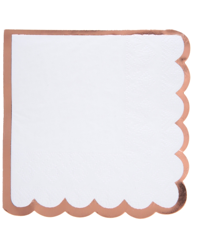 Servilletas Borde Rosa 25 X 25cm Papel 3 Capas ***OFERTA DTO NO ACUMULABLE