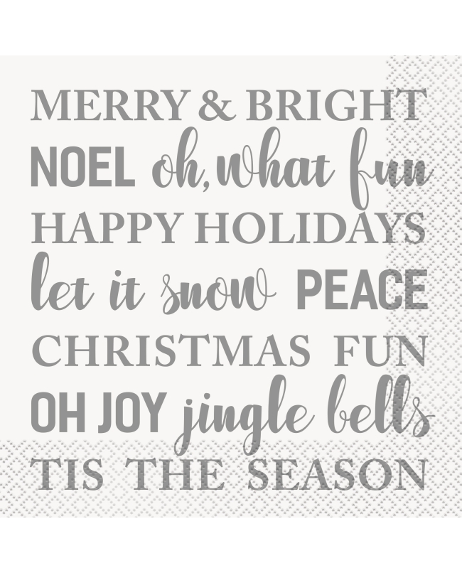 Servilletas 33X33cm Merry And Bright Copos Nieve