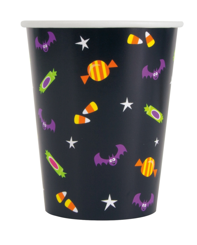 Vasos 266ml Gato Y Calabaza Carton