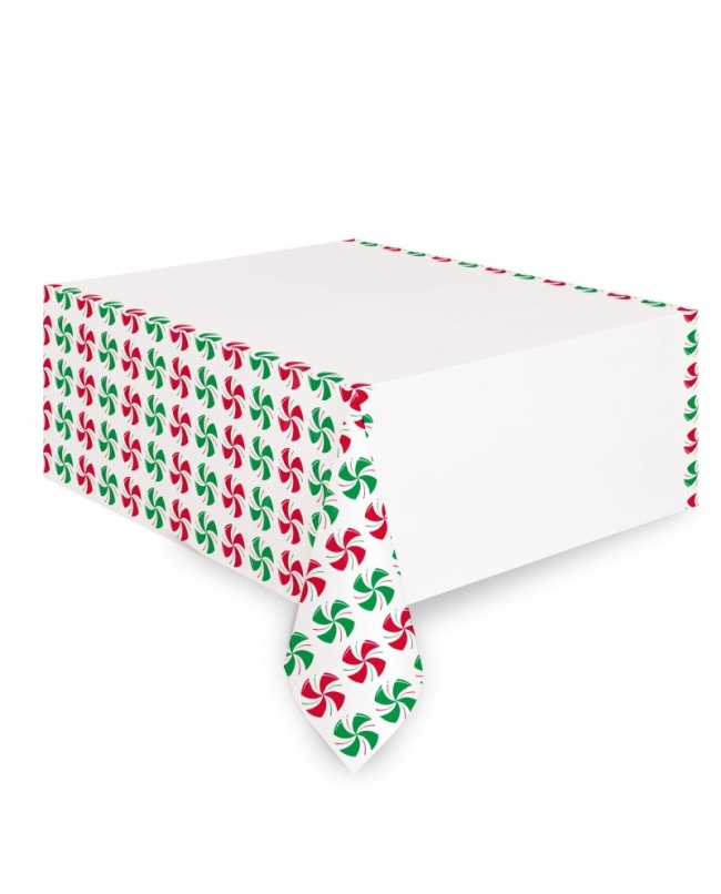Mantel Plastico Navidad Menta 137 X 213cm