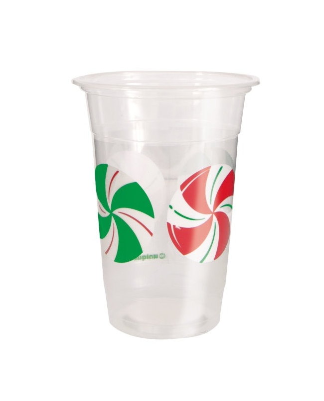 Vasos 473ml Navidad Menta Plastico