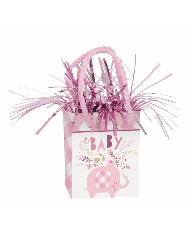 Peso Bolsa Regalo Elefante Rosa 156gr 8X6X4cm