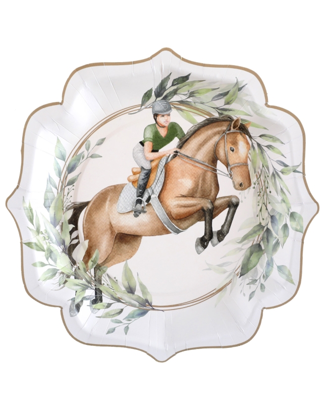 Platos Paseo Caballo 21cm Carton ***OFERTA DTO NO ACUMULABLE