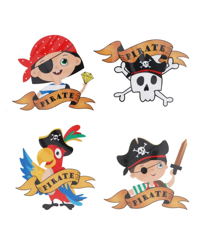 Pegatinas Pirata 5X5cm Papel ***OFERTA DTO NO ACUMULABLE