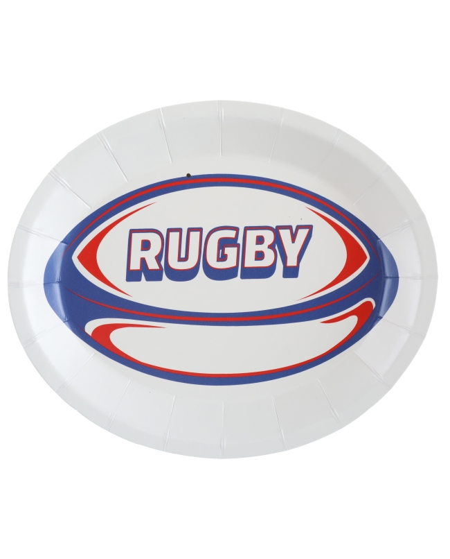 Platos Rugby 25 X 20.5cm Carton ***OFERTA DTO NO ACUMULABLE