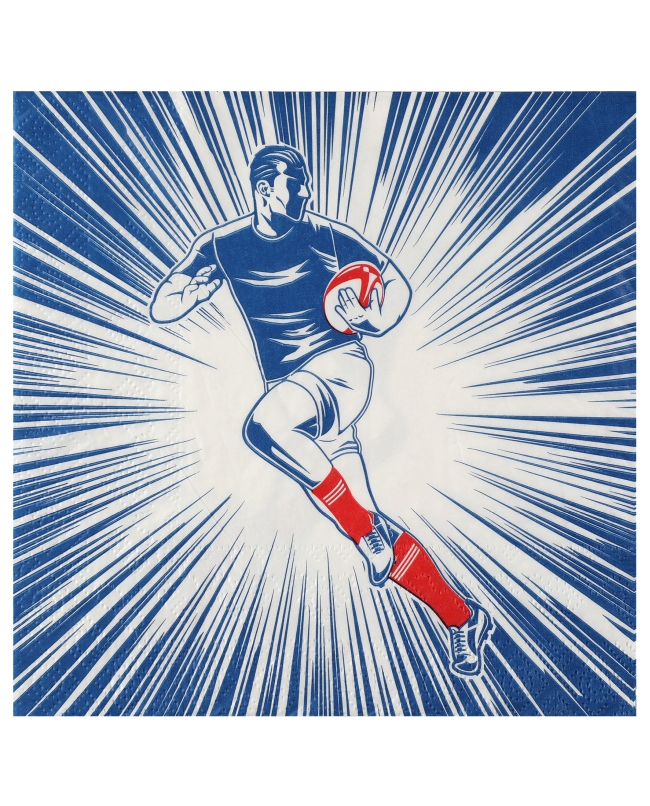 Servilletas Rugby 33 X 33cm Papel 3 Capas ***OFERTA DTO NO ACUMULABLE