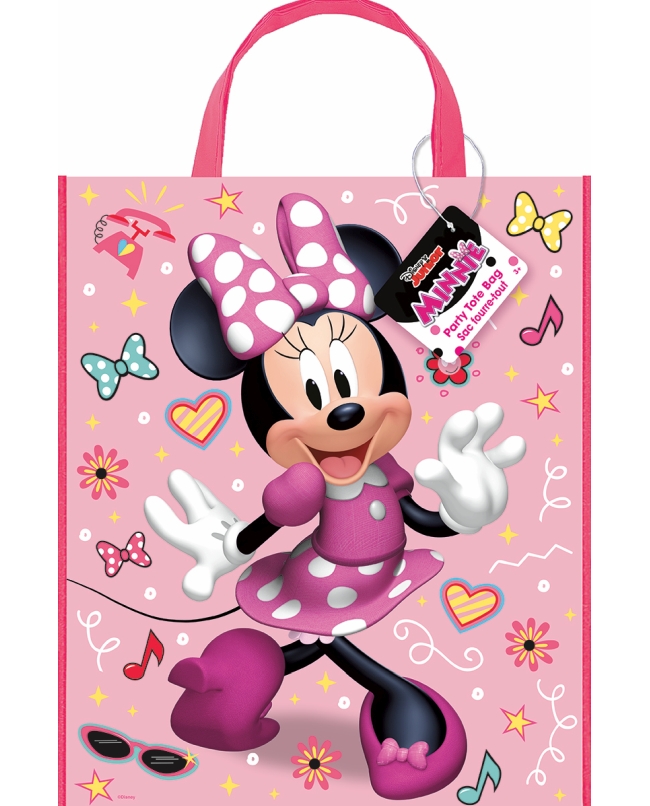 Bolsa Plastico Asas Minnie Mouse 30X38cm