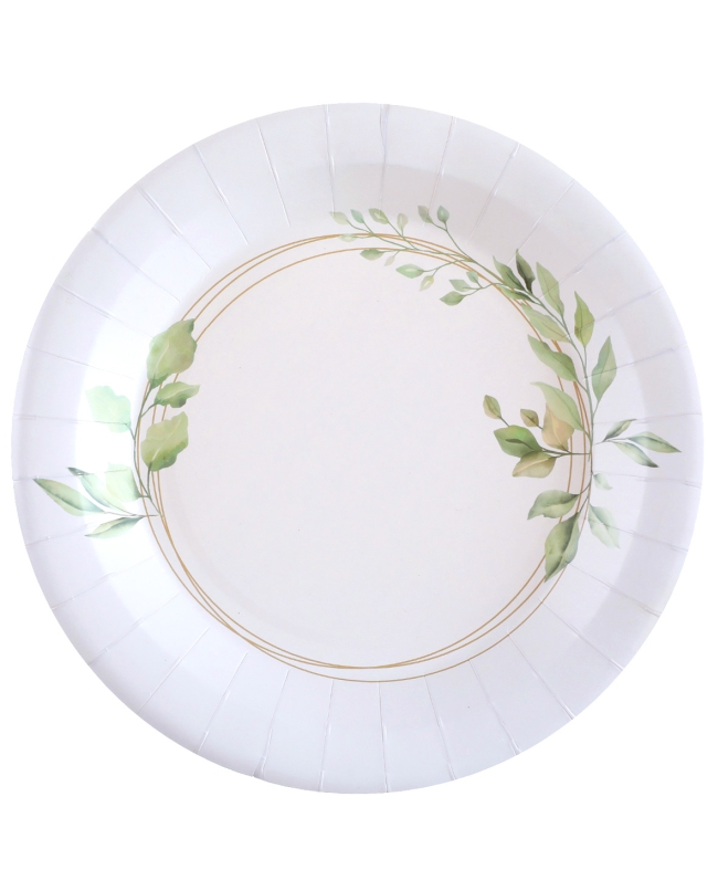 Platos Felicidad Verde 22.5cm Carton ***OFERTA DTO NO ACUMULABLE