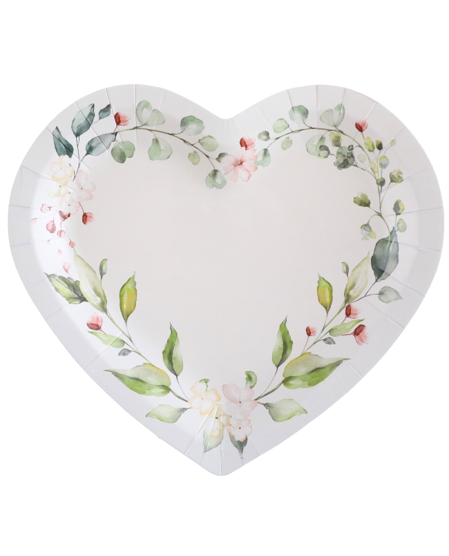 Platos Boda Verde 22.5 X 20cm Carton ***OFERTA DTO NO ACUMULABLE