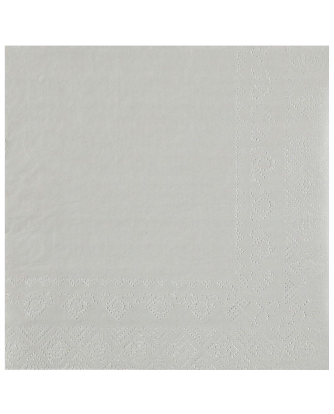 Servilletas cristal Gris Perla 33x33cm Papel 2c 18gr/m2 ***OFERTA DTO NO ACUMULABLE
