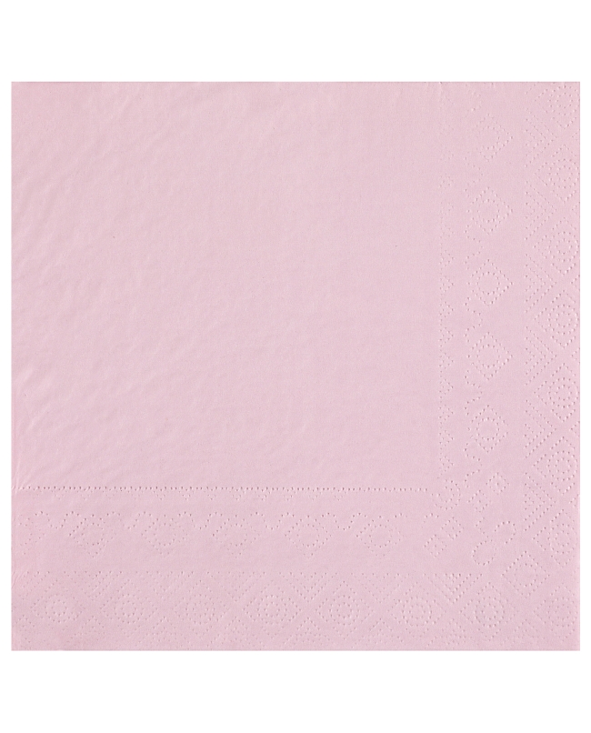 Servilletas cristal Rosa Claro 33x33cm Papel 2c 18gr/m2 ***OFERTA DTO NO ACUMULABLE