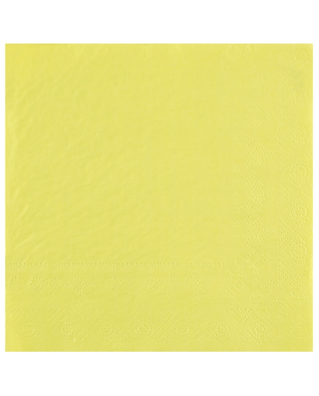 Servilletas cristal Amarillo Limon 33x33cm Papel 2c 18gr/m2 ***OFERTA DTO NO ACUMULABLE