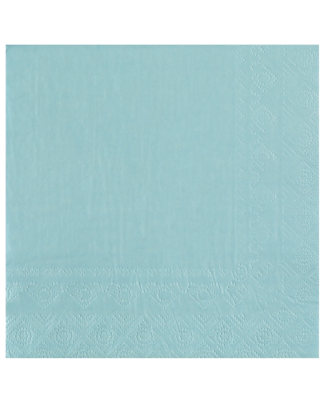 Servilletas cristal Azul Claro 33x33cm Papel 2c 18gr/m2 ***OFERTA DTO NO ACUMULABLE