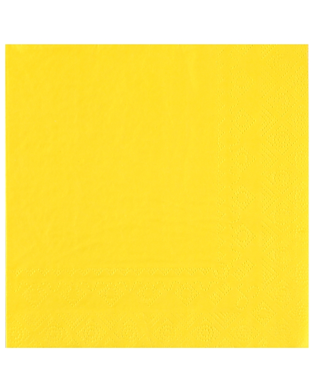 Servilletas cristal Amarillo 33x33cm Papel 2c 18gr/m2 ***OFERTA DTO NO ACUMULABLE