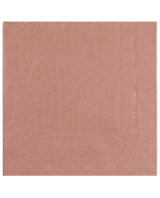 Servilletas cristal Oro Rosado 33x33cm Papel 2c 18gr/m2 ***OFERTA DTO NO ACUMULABLE