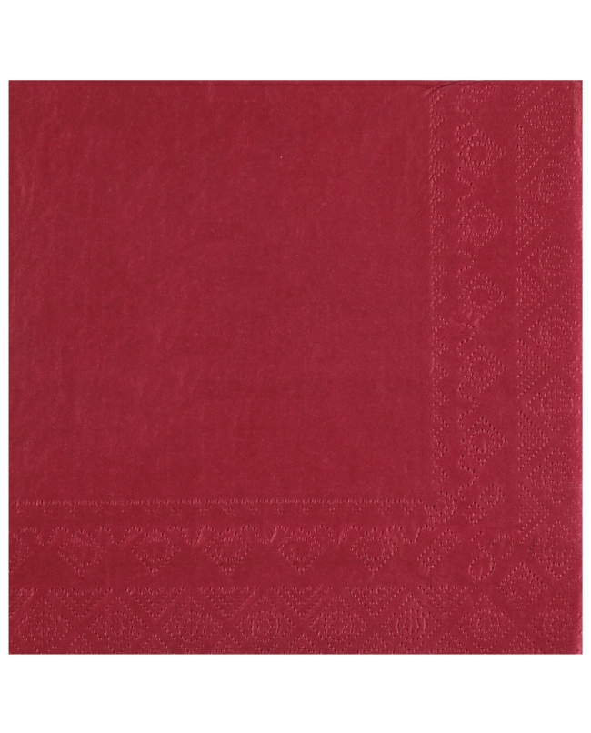 Servilletas cristal Burdeos 33x33cm Papel 2c 18gr/m2 ***OFERTA DTO NO ACUMULABLE