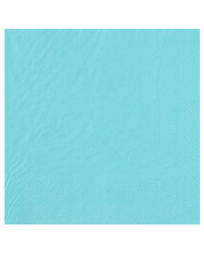 Servilletas cristal Azul Cielo 33x33cm Papel 2c 18gr/m2 ***OFERTA DTO NO ACUMULABLE