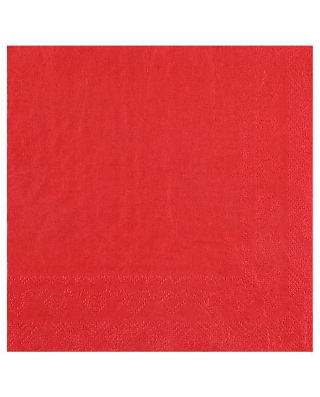 Servilletas cristal Rojo 33x33cm Papel 2c 18gr/m2 ***OFERTA DTO NO ACUMULABLE