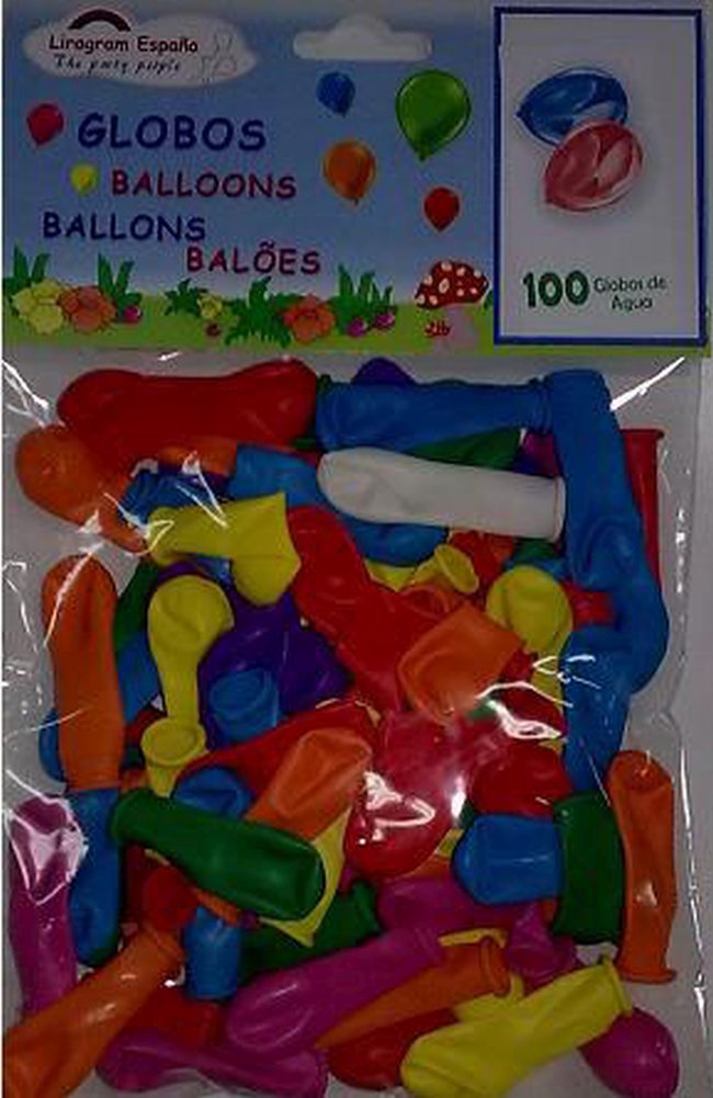 100 GLOBOS LATEX LIRAGRAM AGUA