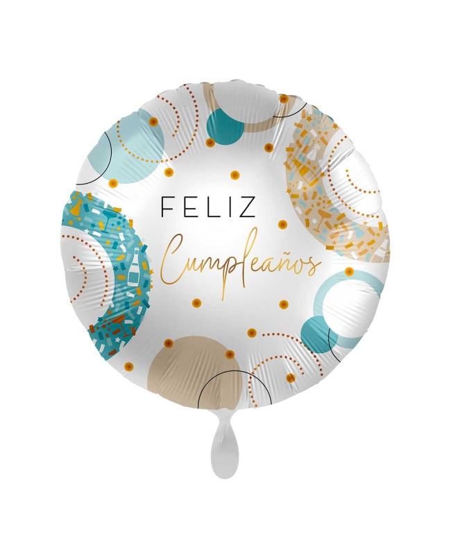 17/43CM FELIZ CUMPLEAÑOS GOLDEN BLUE ***OFERTA DTO NO ACUMULABLE