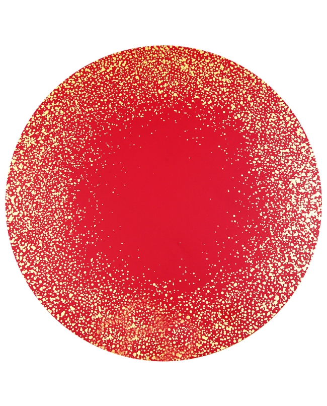 Bajoplato Confeti Oro Rojo 34cm Carton ***OFERTA DTO NO ACUMULABLE
