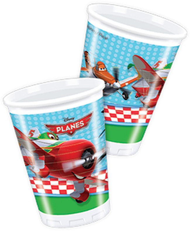 Vasos Plastico 200ml Aviones (Planes) ***OFERTA DTO NO ACUMULABLE  