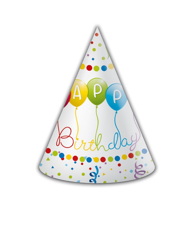 Gorros Happy Birthday Streamers