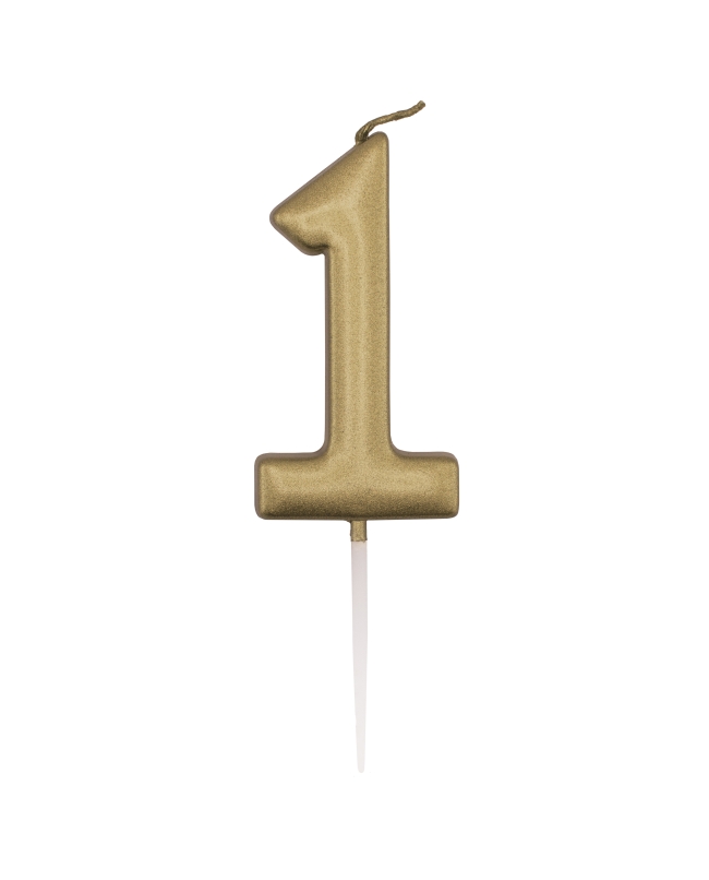 Vela Oro Metal Nº 1
